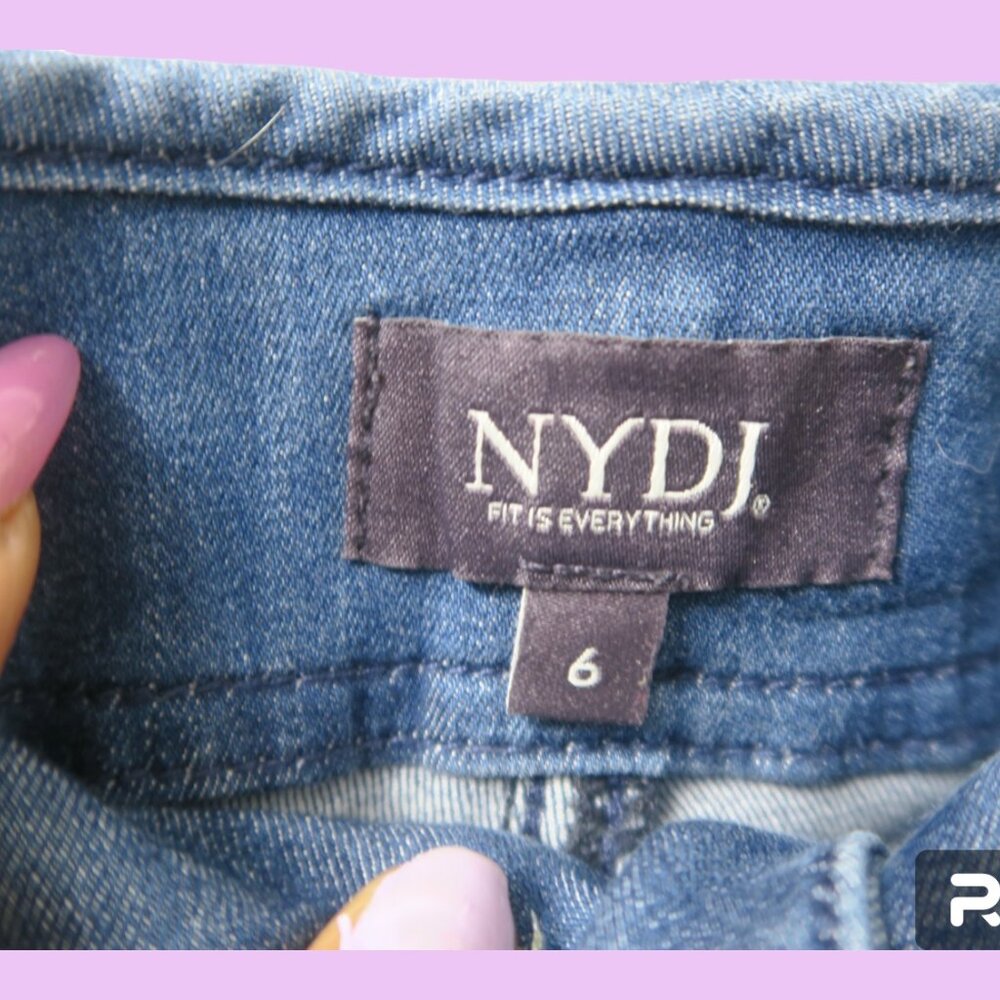 Not Your Daughter Jeans NYDJ Lavish mdtfsh8195 NYDJ Women's High Rise Short 6 - Picture 2 of 9
